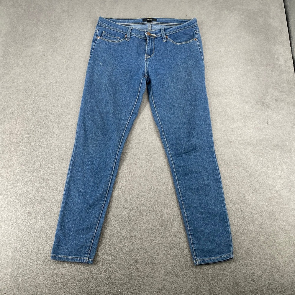 Forever 21 Womens Skinny Jeans Size 28 Medium Wash Low Rise Stretch Denim